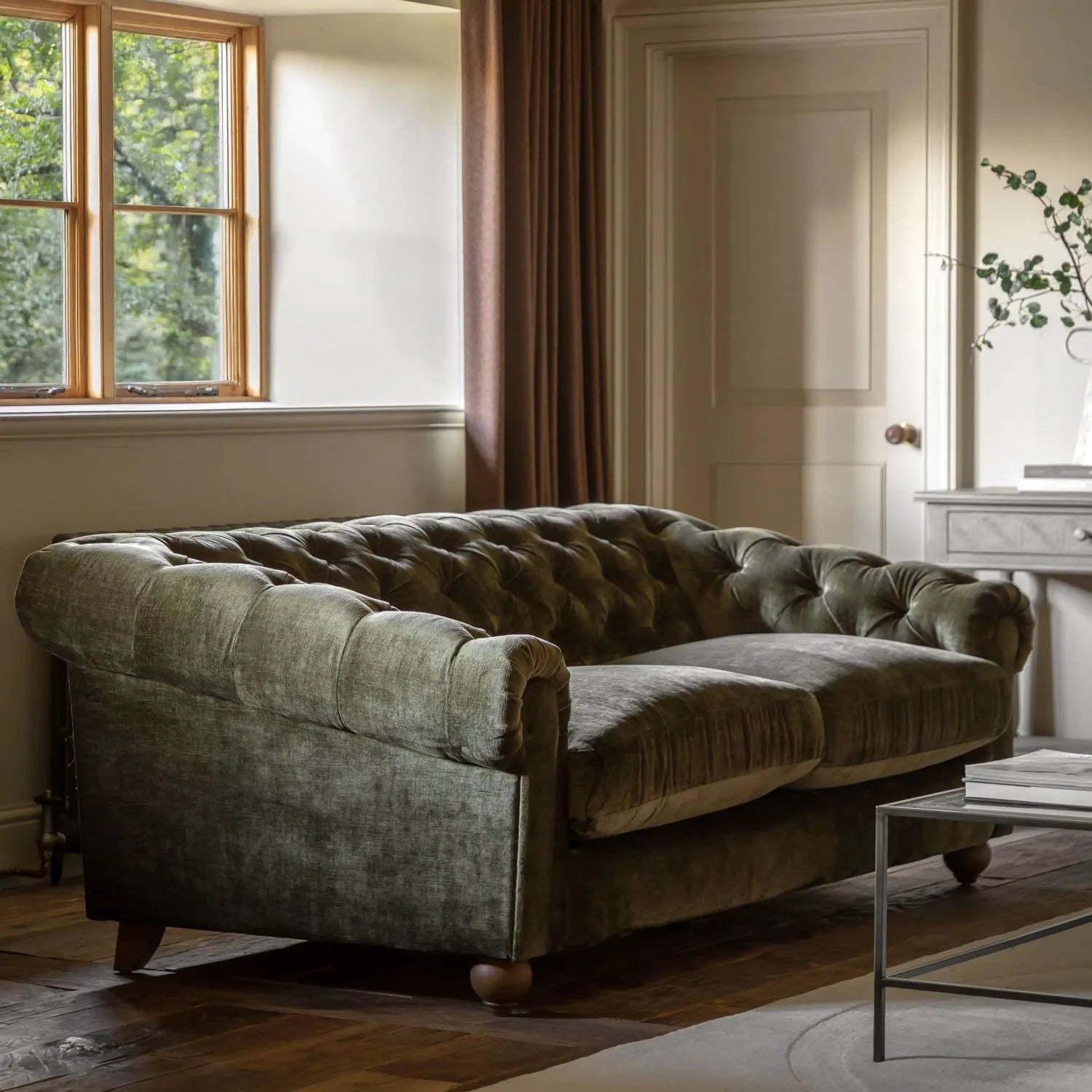 Chesterfield Sofa 4 Seater Celine Olive