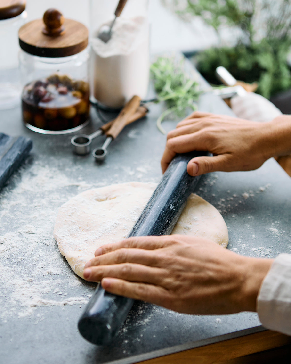 Thyme Rolling Pin - Grey
